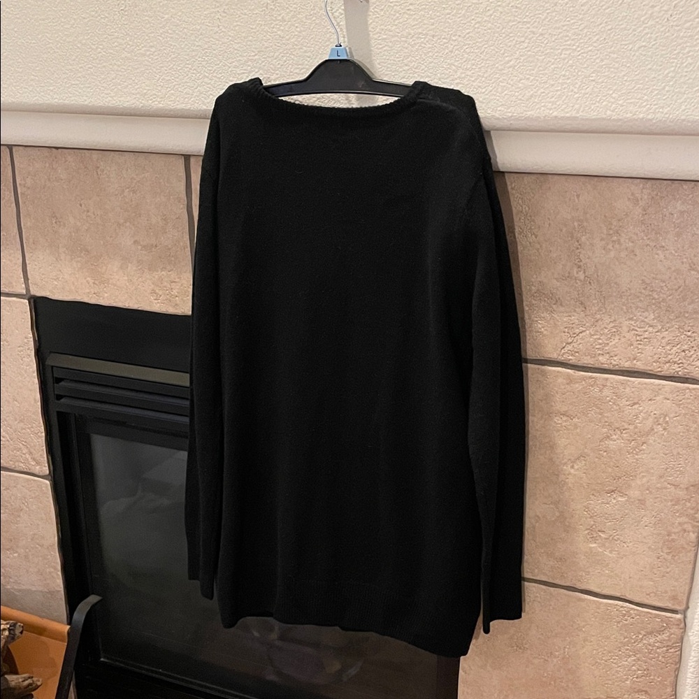 Woolovers Black Knit Button-Front Cardigan. Wool. - Picture 2 of 7